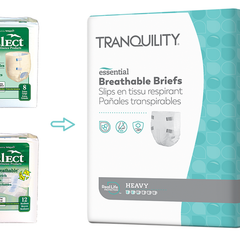unisex adult incontinence brief tranquility essential medium disposable heavy absorbency packaging type case