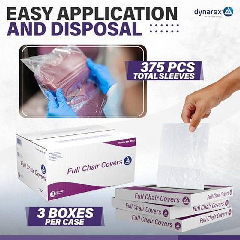 dynarex full chair cover pack type 3 box per case