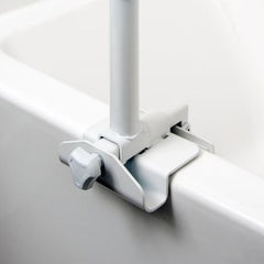 Bathtub Security Pole & Curve Grab Bar White