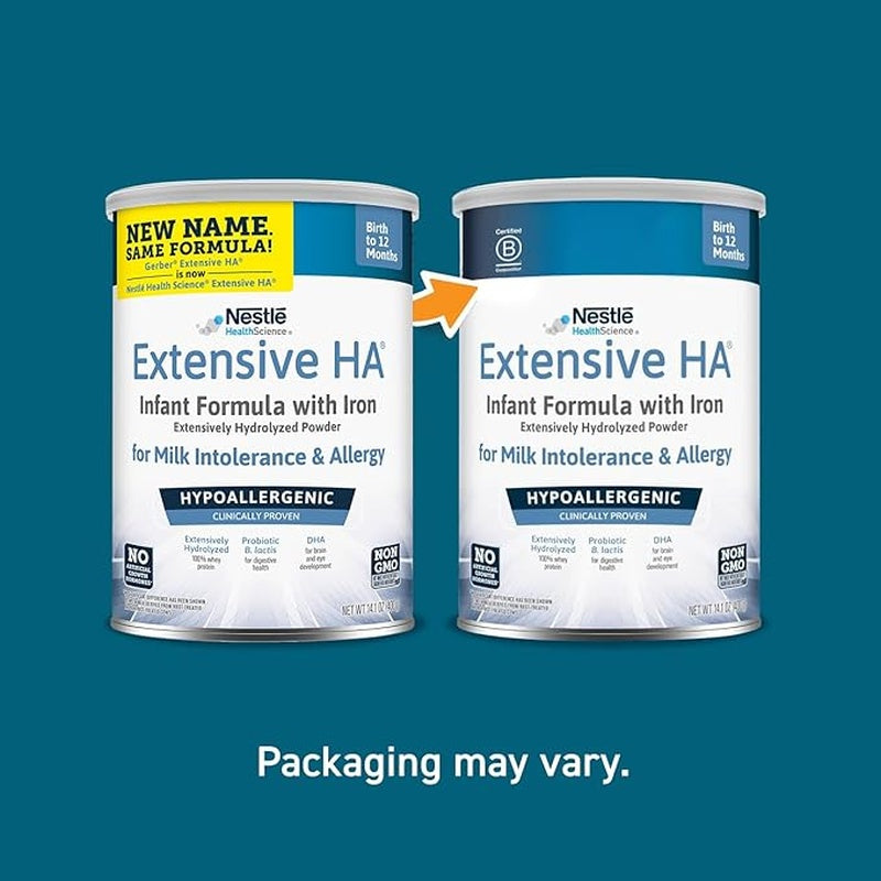 infant formula gerber good start extensive ha unflavored 14 1 oz can powder whey protein cows milk allergy packaging type case