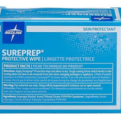 skin barrier wipe sureprep 40 to 80 strength isopropyl alcohol individual packet nonsterile packaging type box