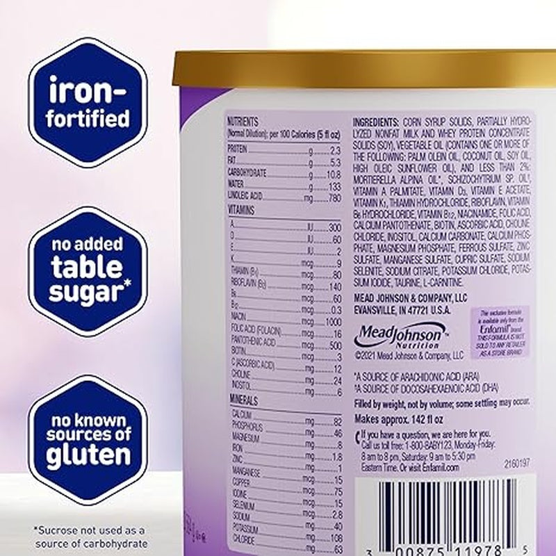 enfamil gentlease powder infant formula 12 4 ounce can enfamil gentlease infant formula mk1135688ea