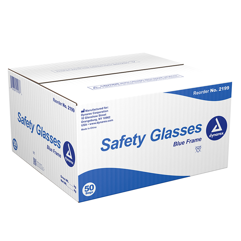 dynarex safety glasses protective eye goggles 50cs