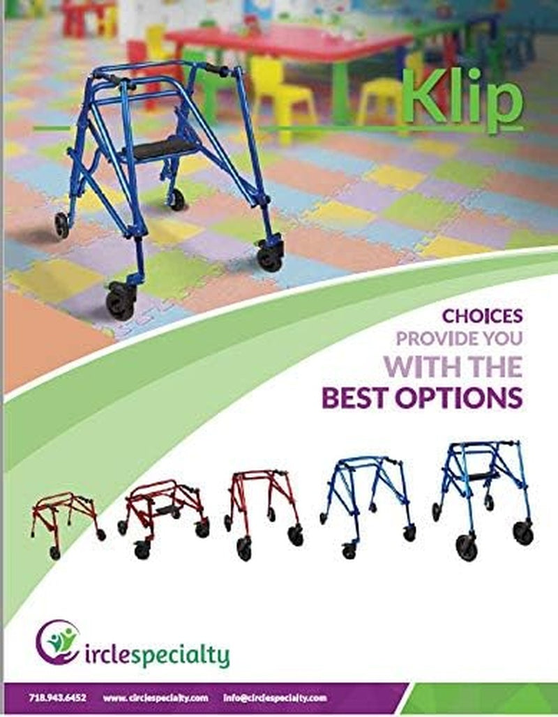 klip walker w seat medium blue 4 wheeled each