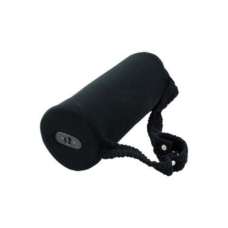 Black ObusForme supporting roll with massage control