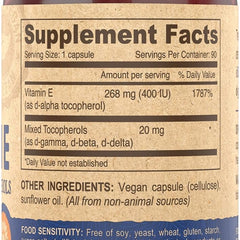 Deva Vegan Vitamins - Vitamin E With Mixed Tocopherols - 400 Iu - 90 Vegan Capsules