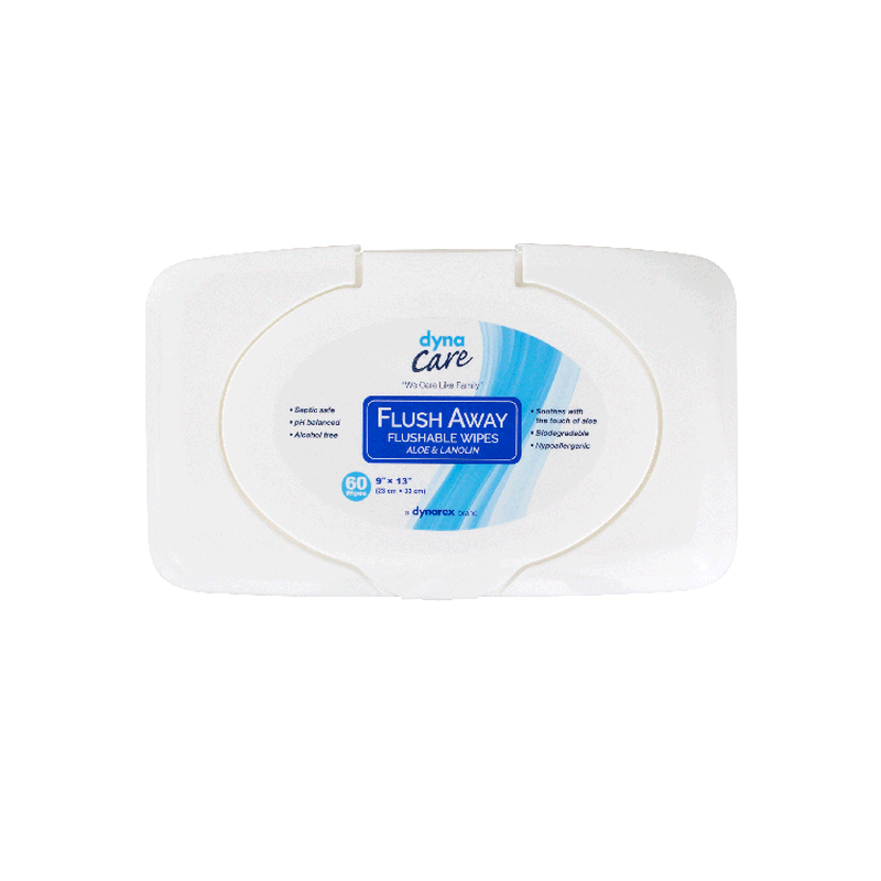 dynarex flushable wipes