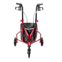 Dynarex DynaGo Zoom 3-Wheel Rollator Walker | Lightweight Aluminum Rollator with Storage Pouch