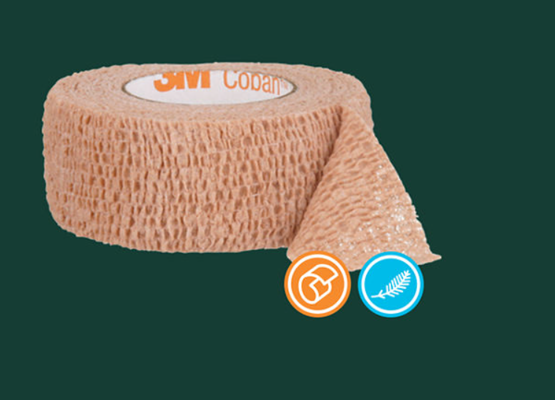 Cohesive Bandage 3M Coban 3 Inch X 5 Yard Self-Adherent Closure Tan NonSterile Standard Compression, Packaging Type- Case