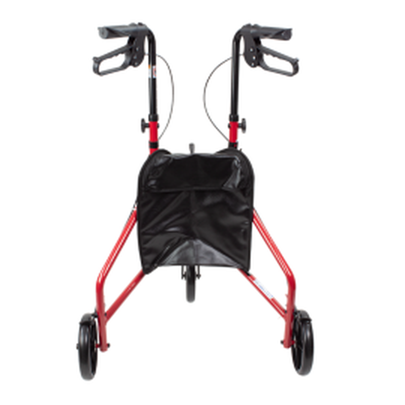 Dynarex DynaGo Zoom 3-Wheel Rollator Walker | Lightweight Aluminum Rollator with Storage Pouch
