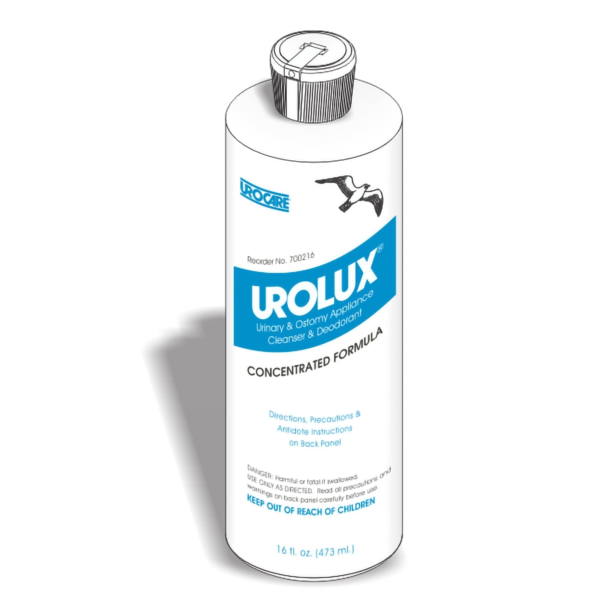 Urinary and Ostomy Appliance Cleanser and Deodorant Urolux Standard, 16 fl. oz. Bottle, Citrus Scent
