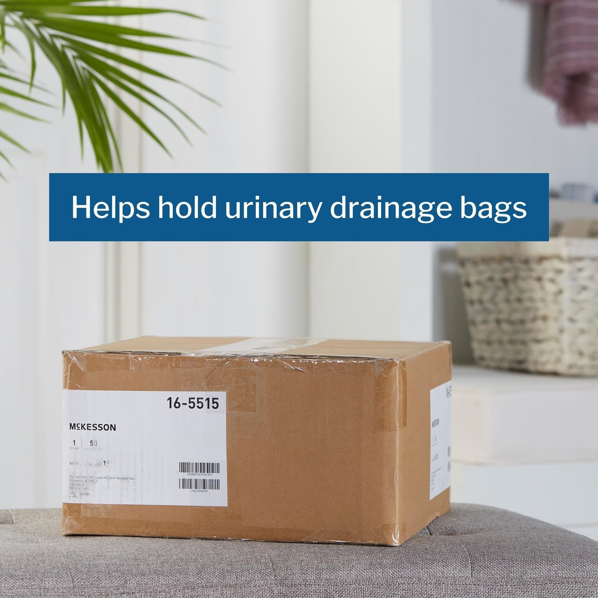 urinary drainage bag holder mckesson for wheelchair geri chair or bed rails packaging type each