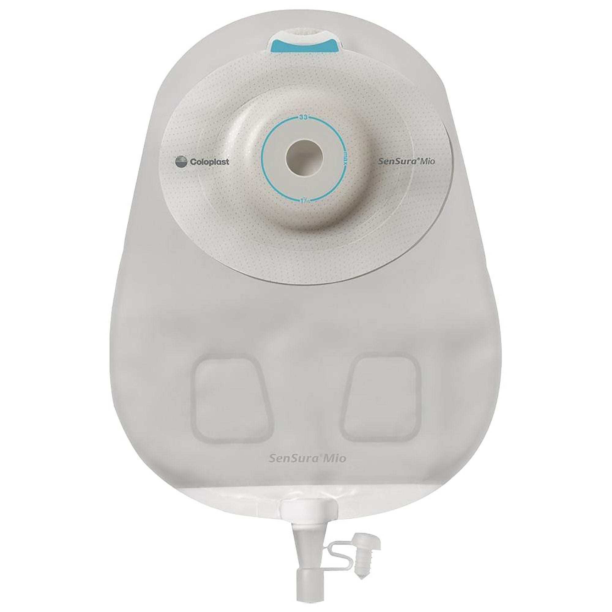 Urostomy Pouch SenSura Mio Convex One Piece System 10 1/2 Inch Length, Maxi Convex Light, Pre Cut 1 Inch Stoma Drainable