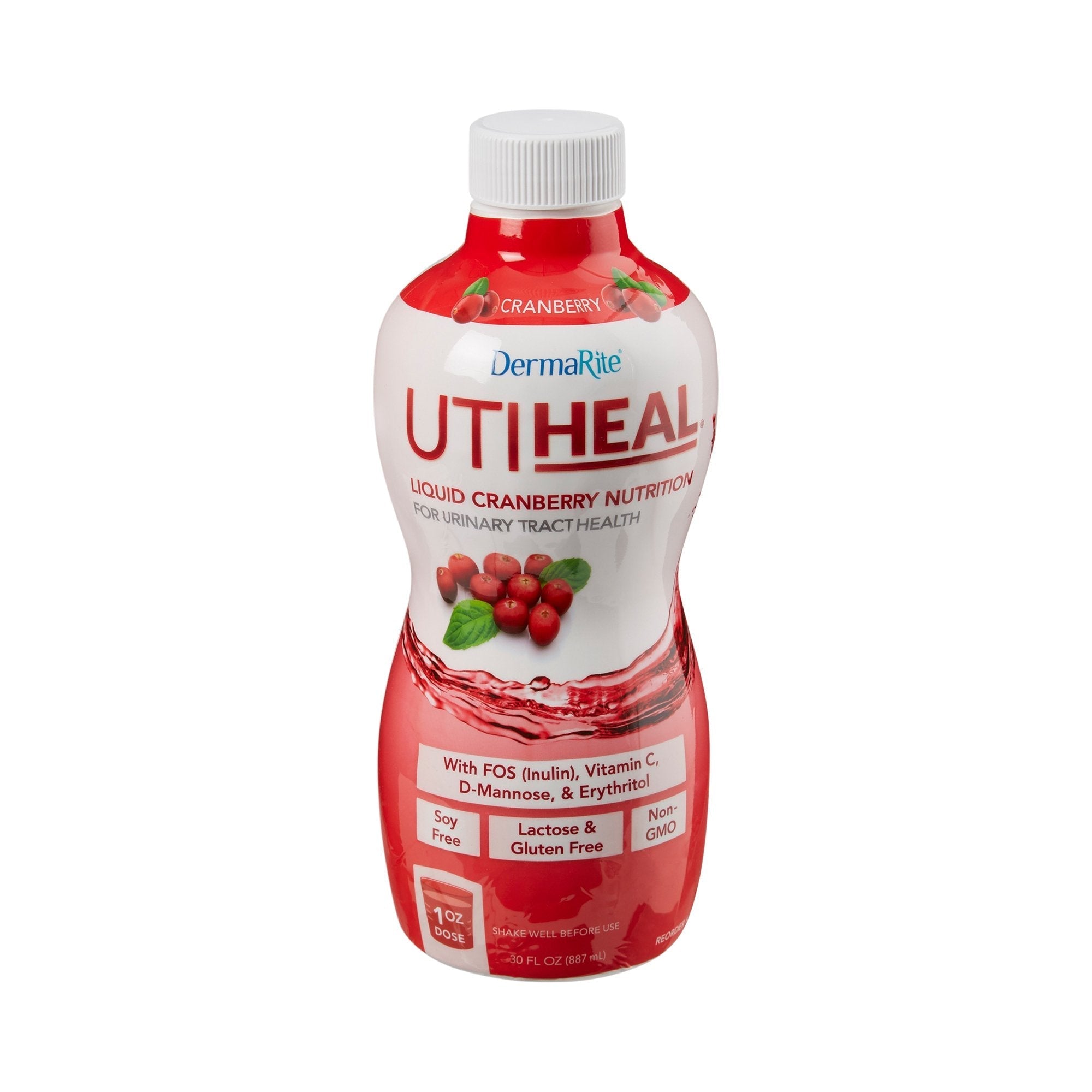 Oral Supplement UTIHeal Cranberry Flavor Liquid 30 oz. Bottle