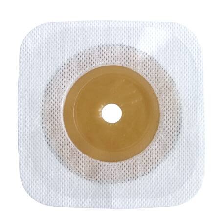 Ostomy Barrier Esteem synergy Trim to Fit, Standard Wear Stomahesive Adhesive 45 mm Flange Universal System Hydrocolloid Up to 1 3/8 Inch Opening 4 1/2 X 4 1/2 Inch