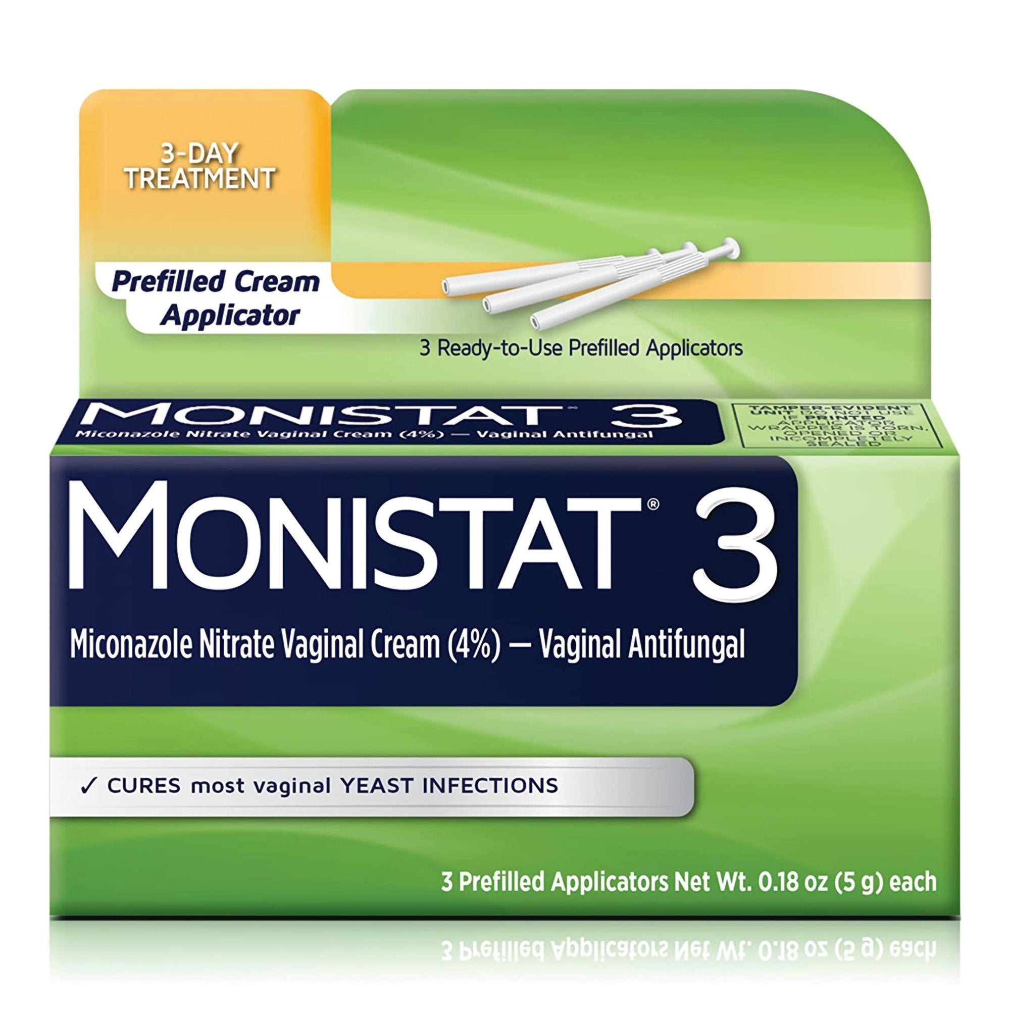 Vaginal Antifungal Monistat 3 4% Strength Suppository 3 per Box Bottle