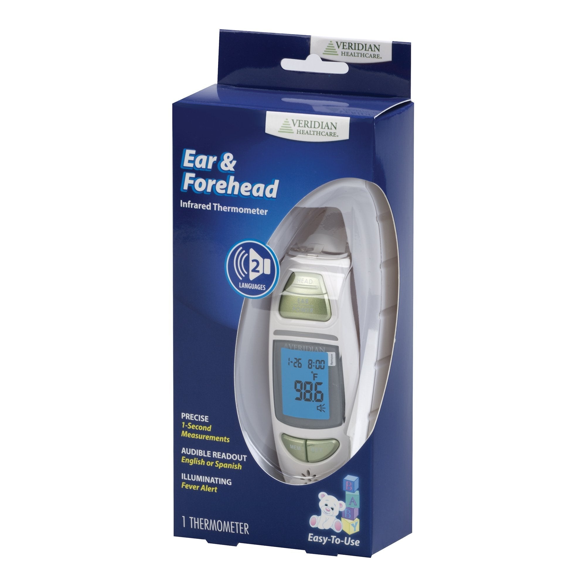 Non Contact Skin Surface Thermometer Veridian Infrared Skin Probe Handheld