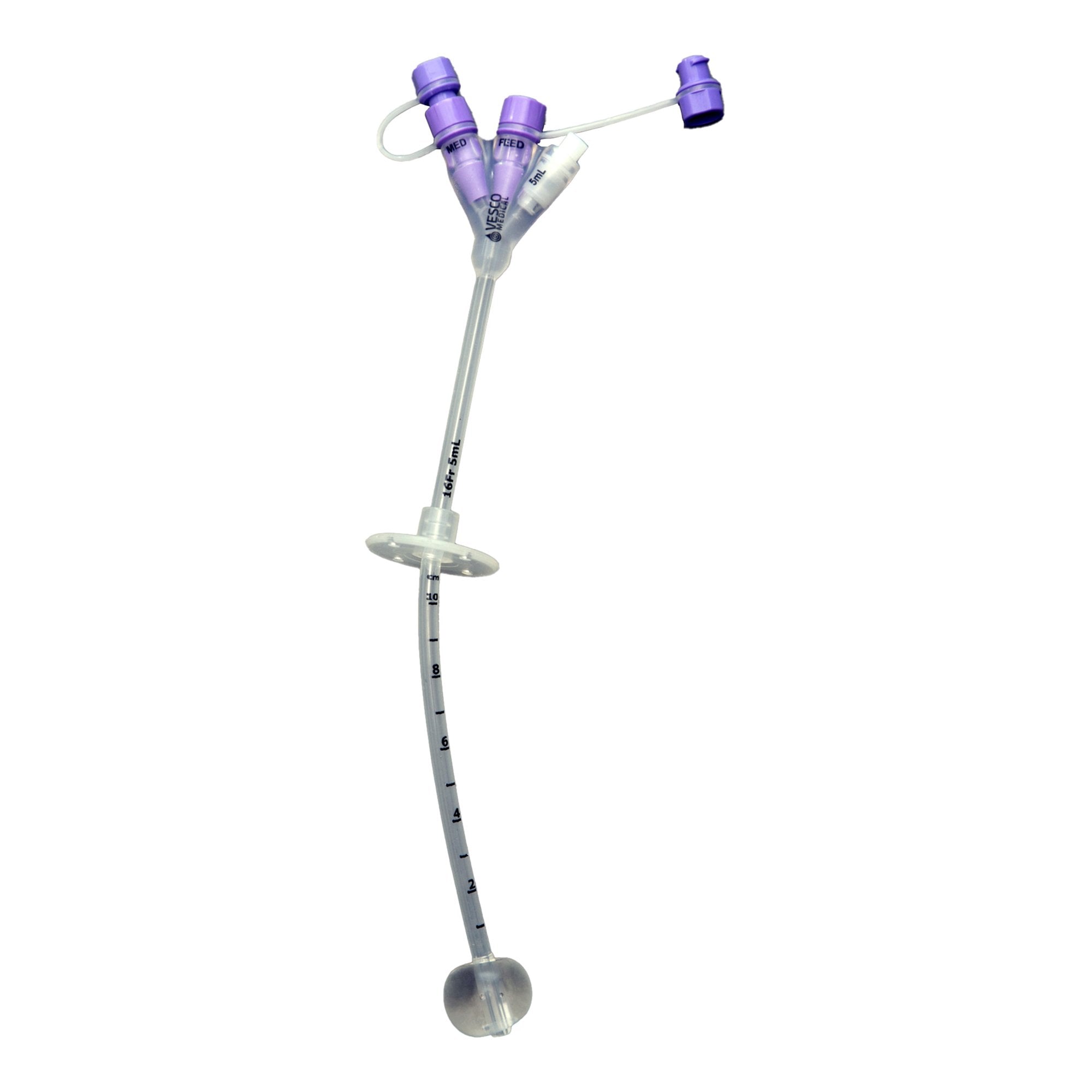 Gastrostomy Feeding Tube Vesco Medical 16 Fr. Silicone Sterile