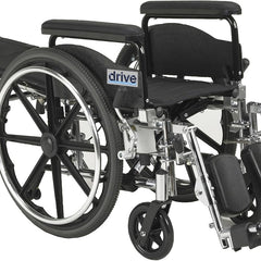 Drive Medical Viper GT Reclining Flip Wheelchair with Flip Back Rem Desk Arm and Swing-away Elevating Leg Rests ,24" composite Wheels ,300 lbs Weight Capacity