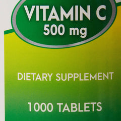 vitamin c supplement geri care ascorbic acid 500 mg strength tablet 1 000 per bottle