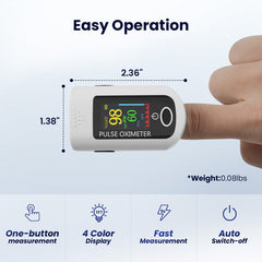 VOCIC AT10 Finger Pulse Oximeter - PR and PI Readings