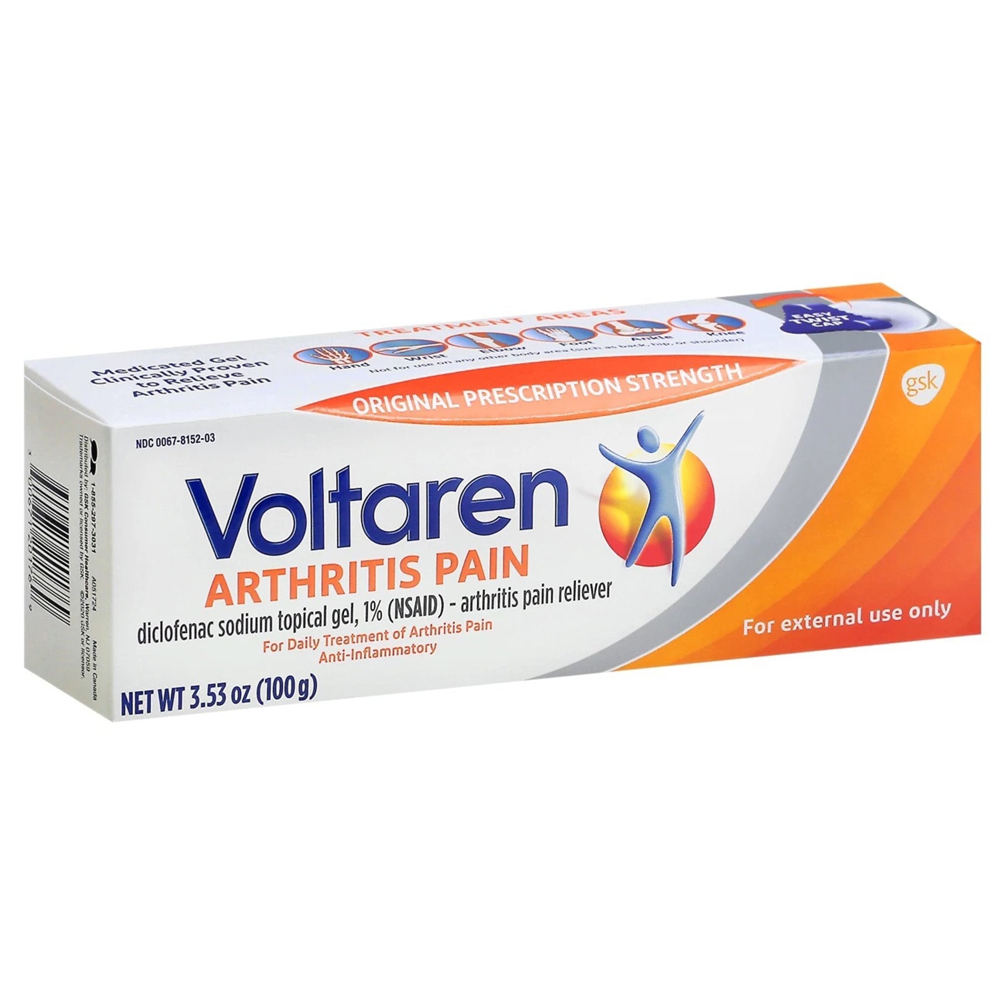 voltaren diclofenac sodium topical pain relief 100 gram tube 0 topical pain relief mk1169331ea