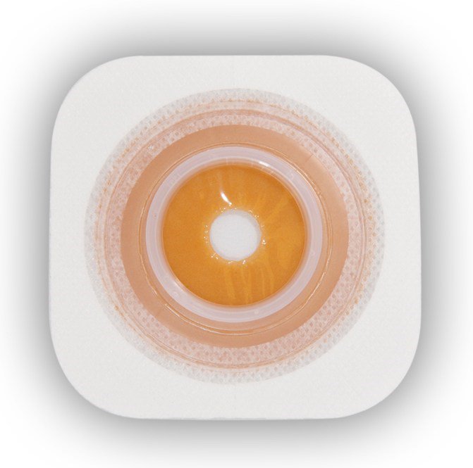 Pediatric Ostomy Barrier Little Ones Sur Fit Natura Trim to Fit, Standard Wear Stomahesive Adhesive 1 3/4 Inch Flange Sur Fit Natura System Hydrocolloid 1 to 1 1/4 Inch Opening 4 X 4 Inch