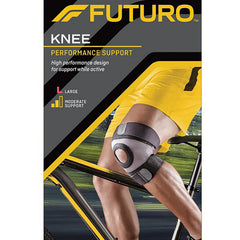 Knee Brace 3M Futuro Sport Moisture Control Large Pull On / Hook and Loop Strap Closure 17 to 19 Inch Knee Circumference Left or Right Knee