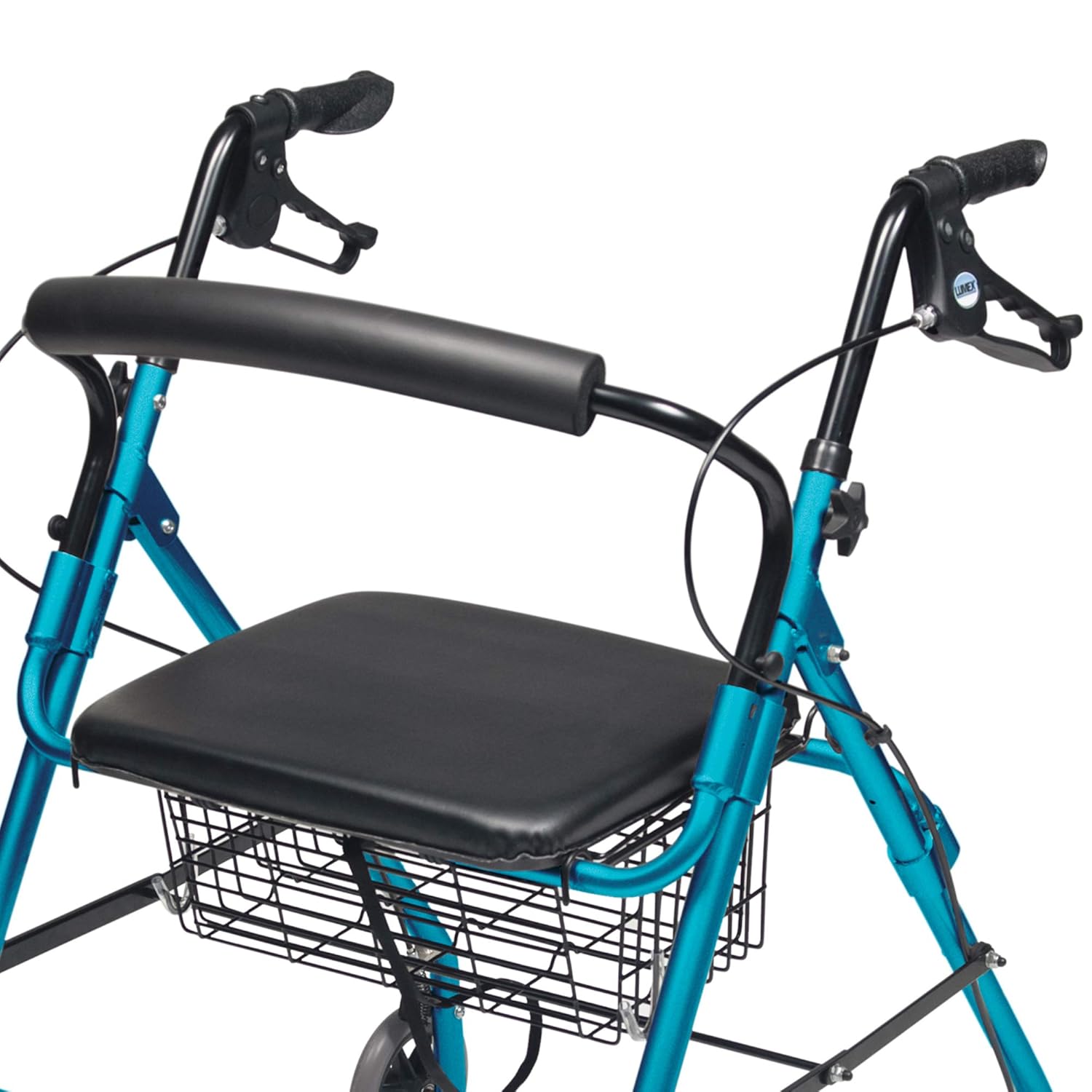 walkabout wide 4 whl rollator aqua