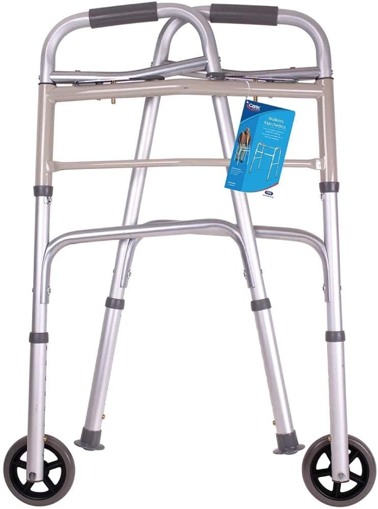 walker dual paddle folding w 5 wheels glides