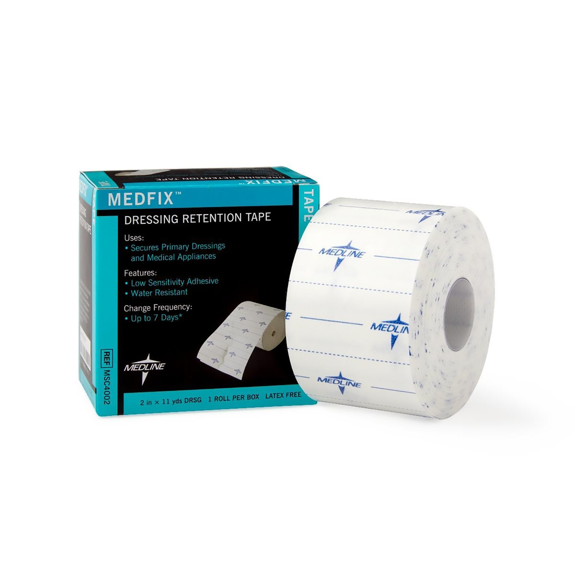 Water Resistant Dressing Retention Tape with Liner MedFix White 2 Inch X 11 Yard Nonwoven NonSterile