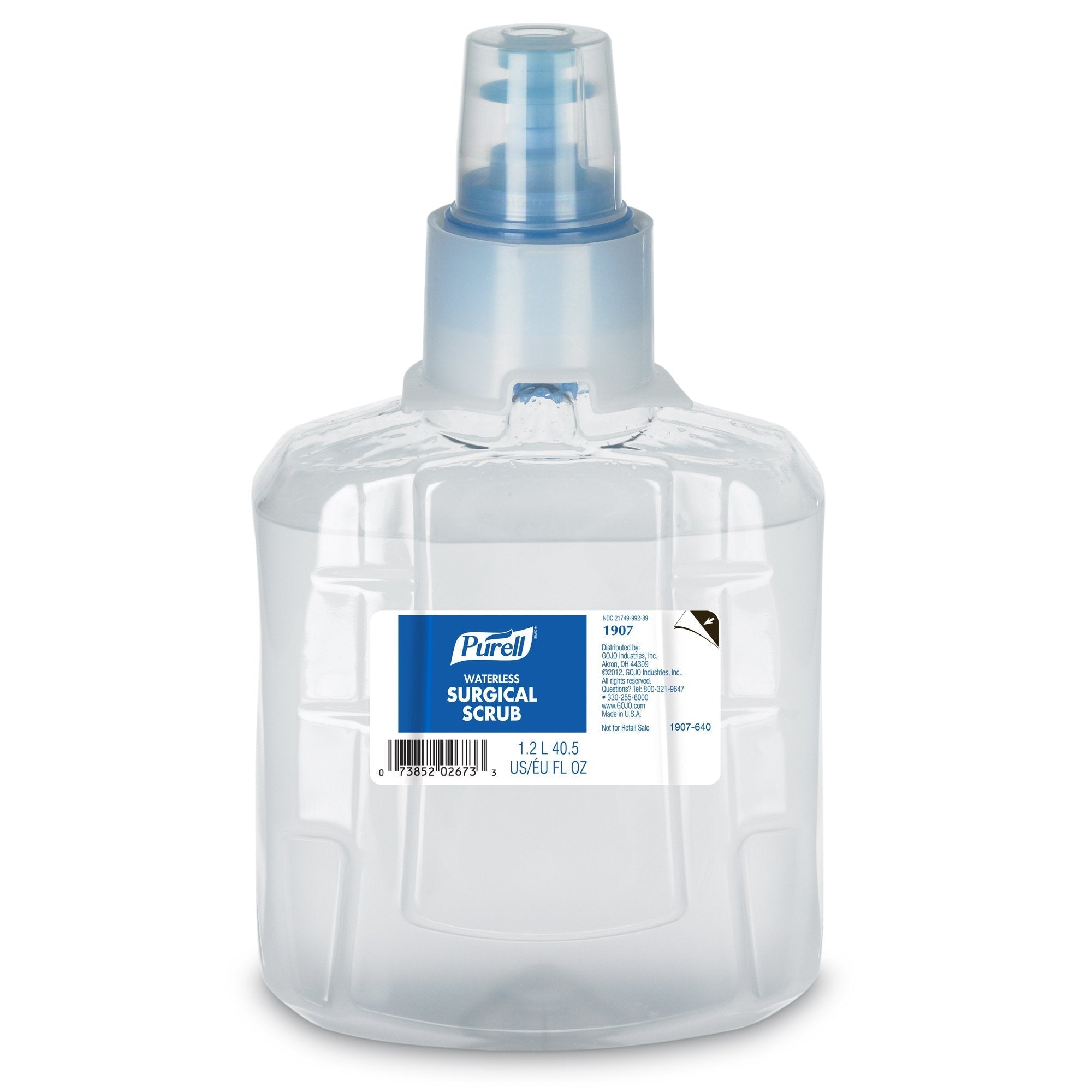 Waterless Surgical Scrub Purell 1,200 mL Dispenser Refill Bottle 70% Strength Ethyl Alcohol NonSterile