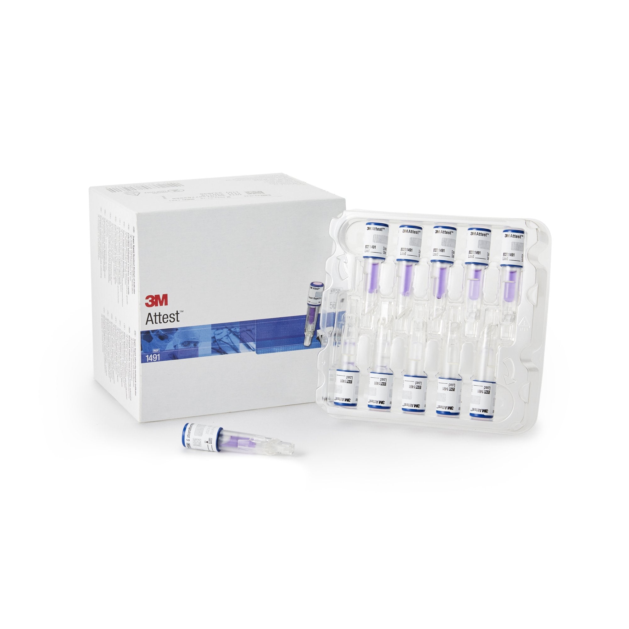 Attest Rapid Readout Sterilization Biological Indicator Vial Steam 2-1/2 Inch Length