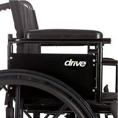 Cruiser X4 Wheelchair with Flip-back, removable arm and swing-away footrests or elevating leg rests ,8" front Wheels ,300 lbs Weight Capacity ,16" (W) x 16" - 18" (D) ,CX418ADFAELR