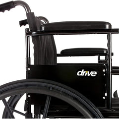 Cruiser X4 Wheelchair with Flip-back, removable arm and swing-away footrests or elevating leg rests ,8" front Wheels ,300 lbs Weight Capacity ,16" (W) x 16" - 18" (D) ,CX418ADFAELR