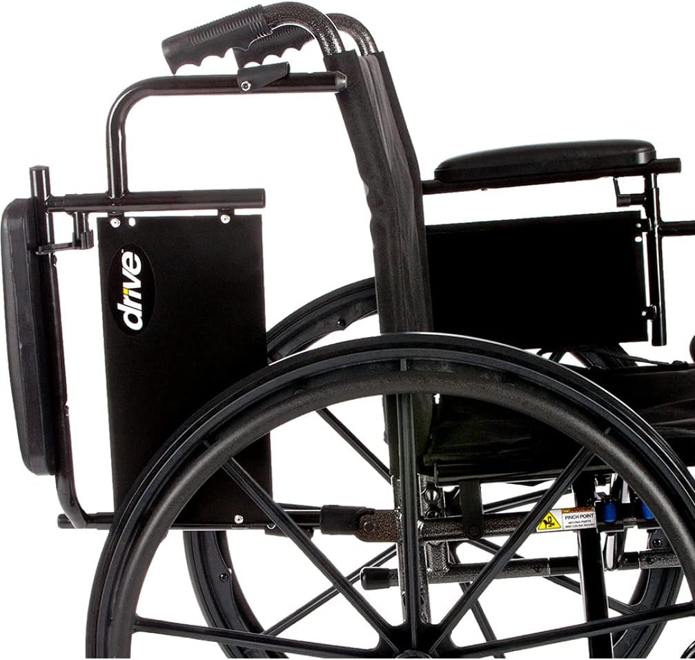 Cruiser X4 Wheelchair with Flip-back, removable arm and swing-away footrests or elevating leg rests ,8" front Wheels ,300 lbs Weight Capacity ,16" (W) x 16" - 18" (D) ,CX418ADFAELR