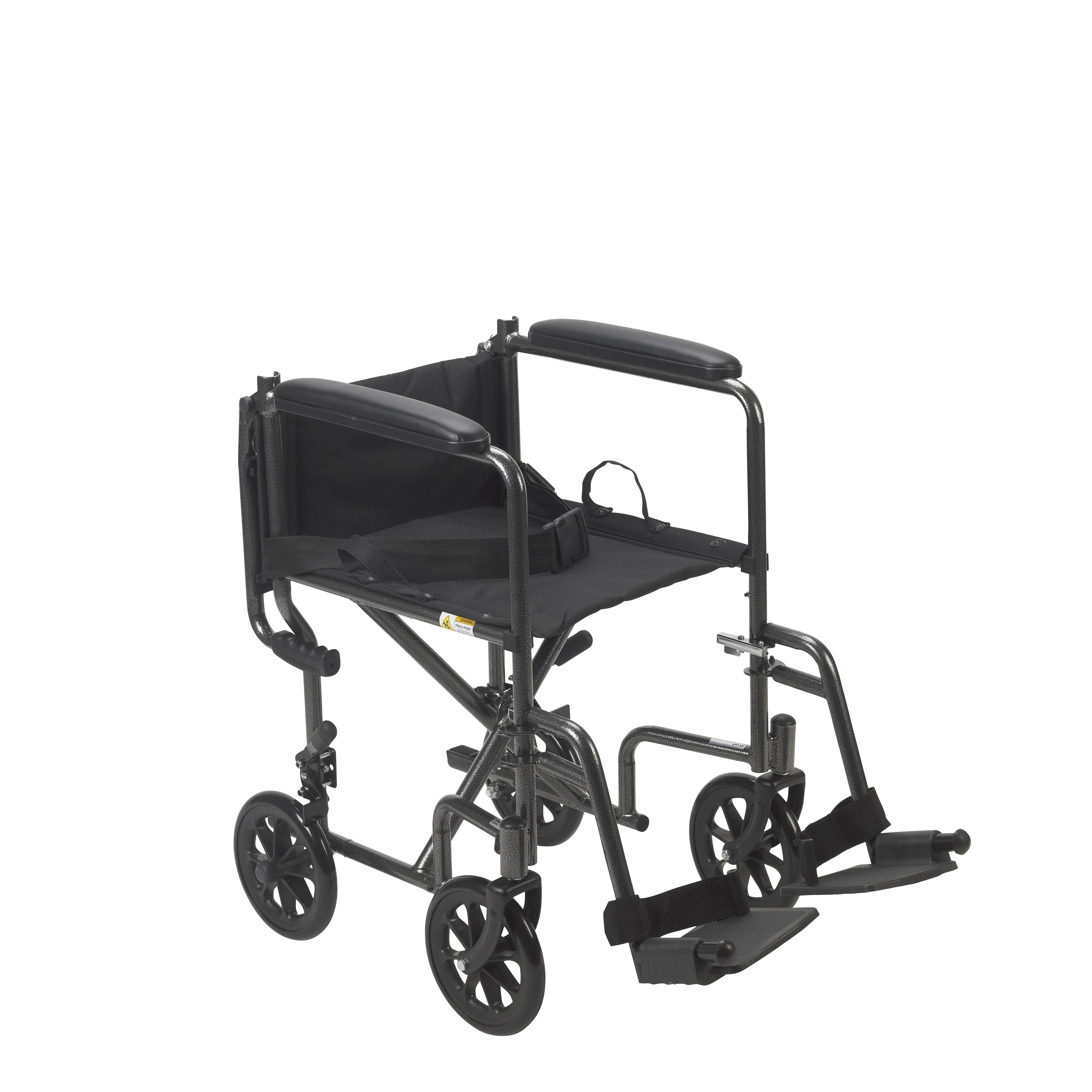 Drive Medical Transport Wheelchair 19x16 | 250 lbs Capacity with Swing-Away Footrests