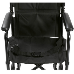 Drive Medical Transport Lightweight Wheelchair with Padded armrests and swing-away footrests