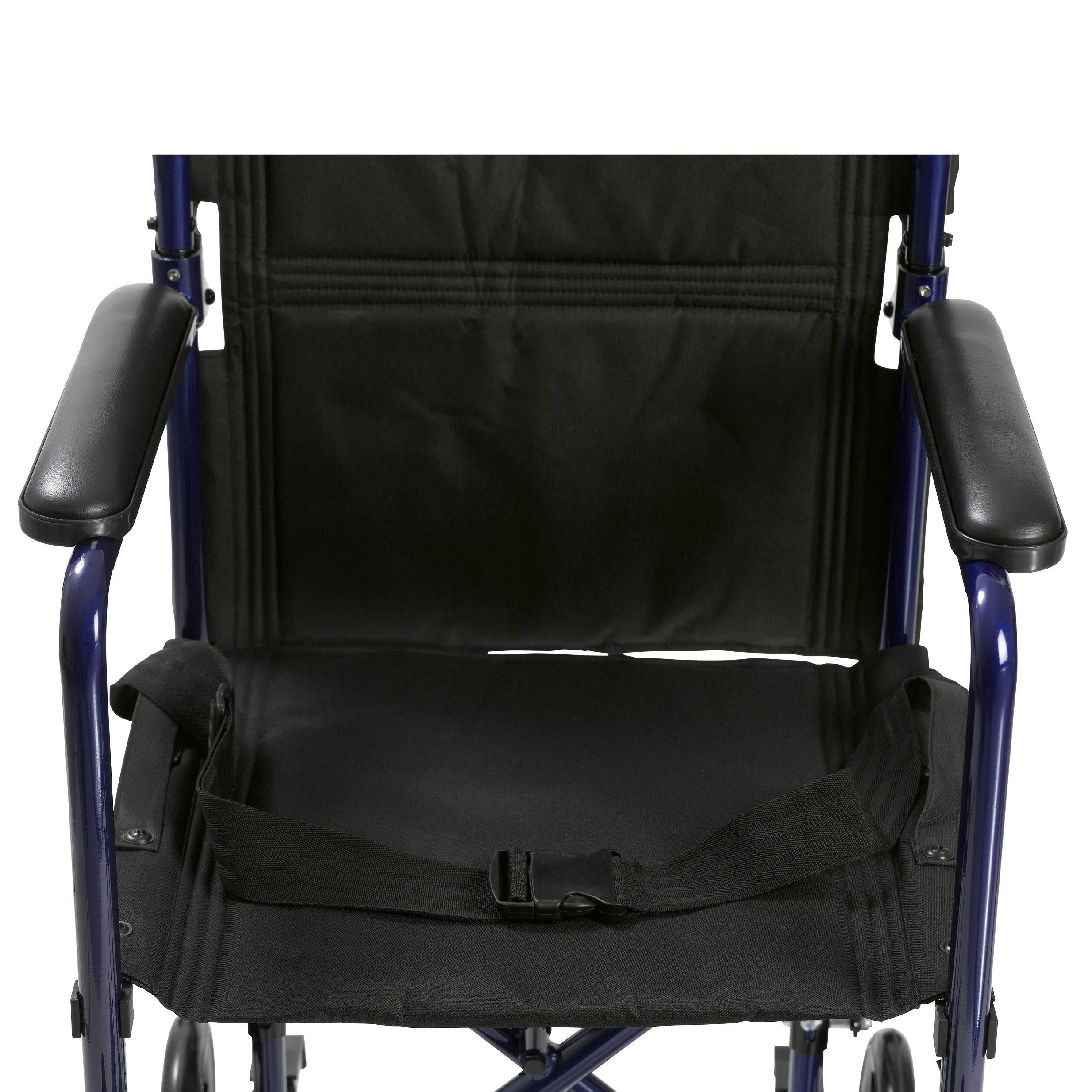 Drive Medical Lightweight Transport Wheelchair Blue 19in