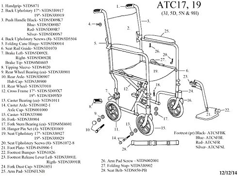 wheelchair transport lightweight red 17