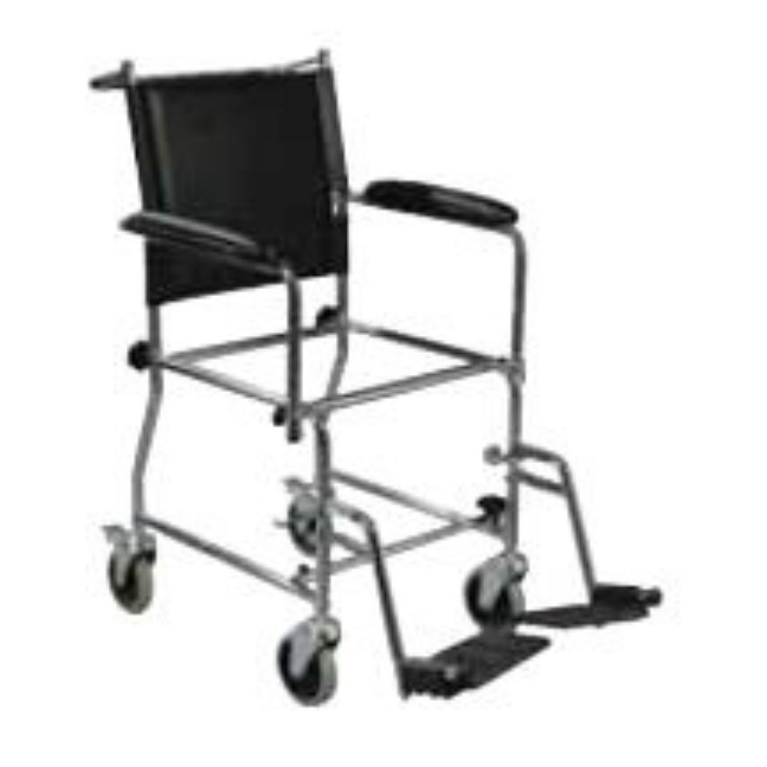 wheelchair transport with comm open drop arm assembled