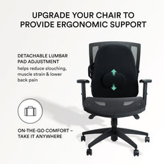 wideback backrest support obusforme black