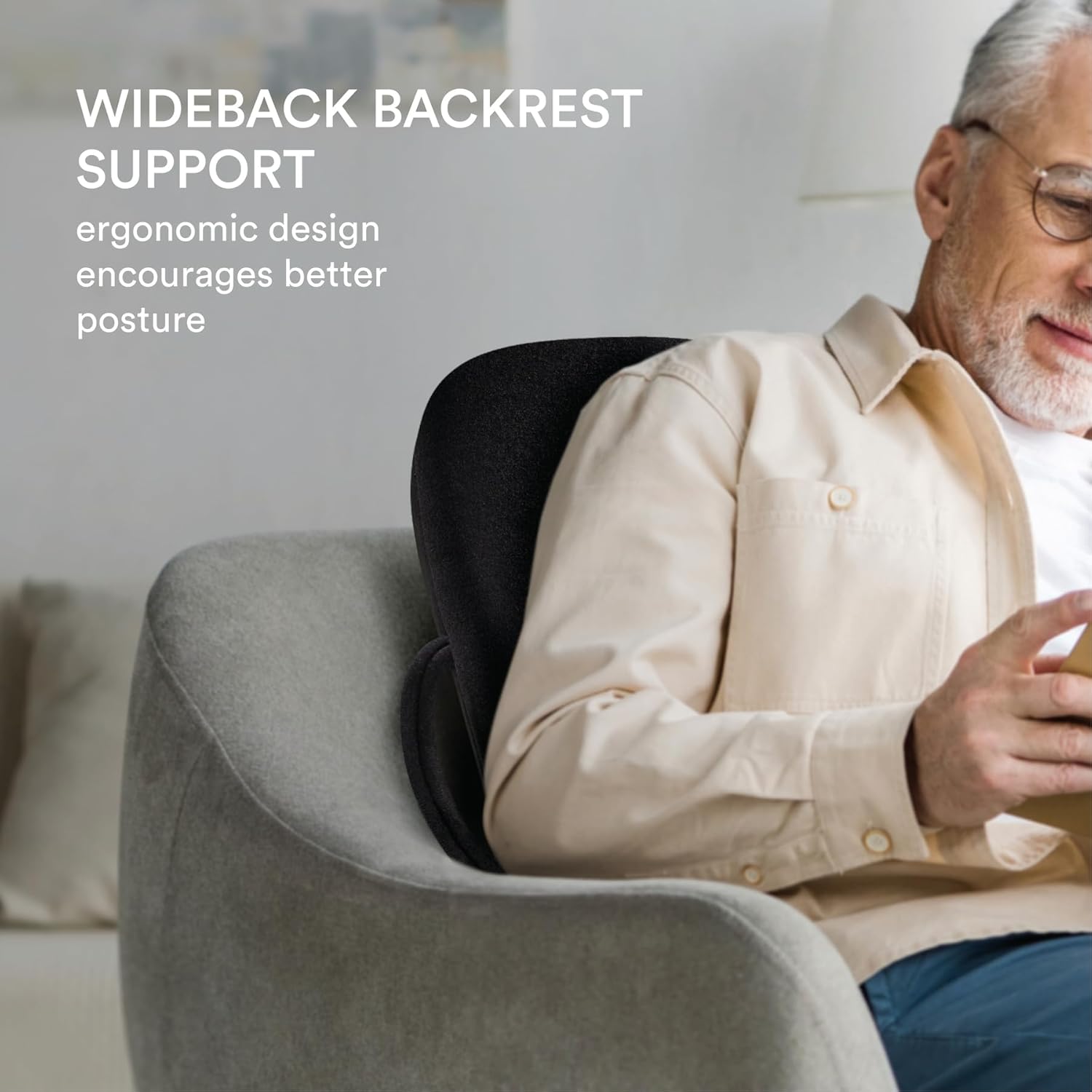 wideback backrest support obusforme black