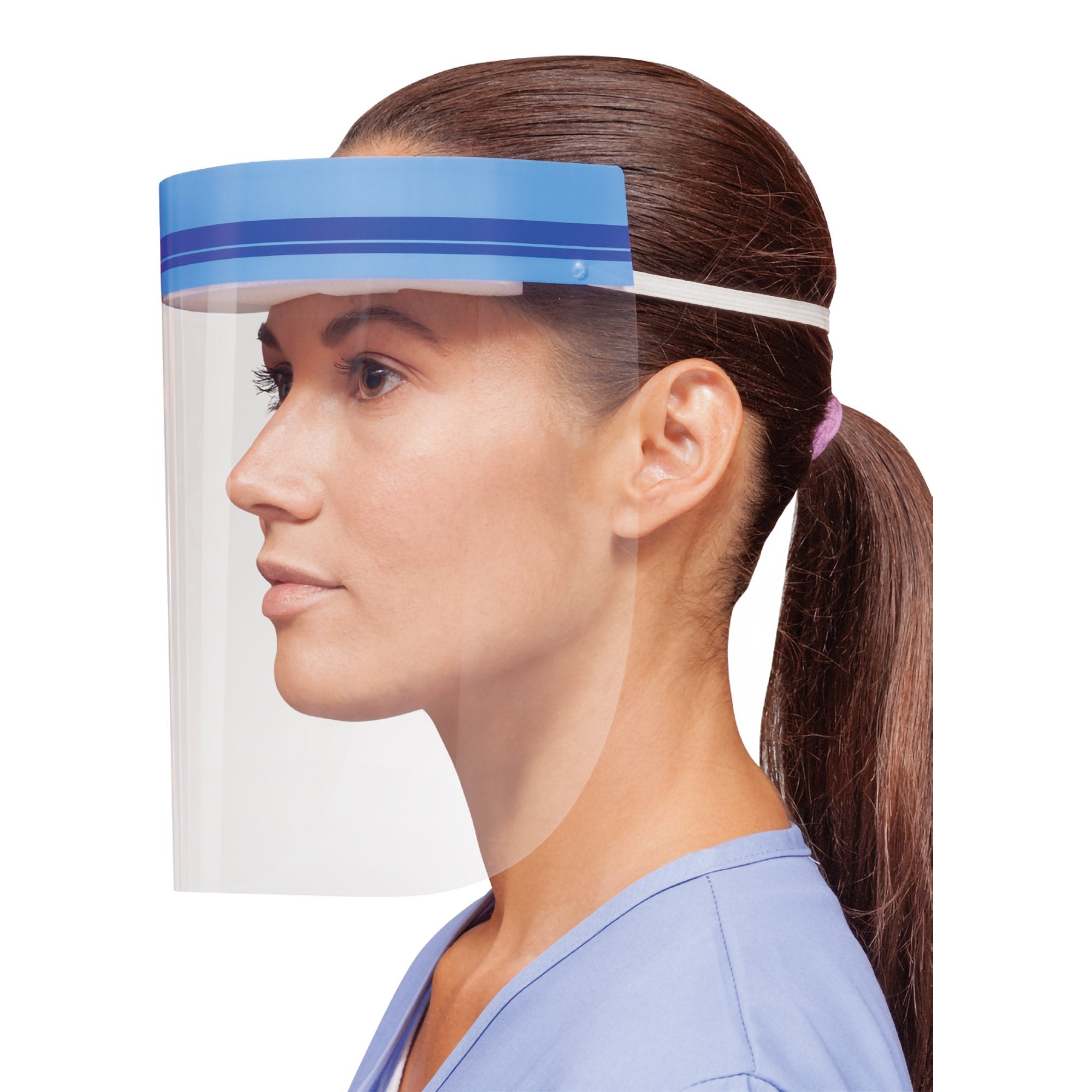 Wraparound Face Shield Crosstex One Size Fits Most Full Length Anti fog Disposable NonSterile