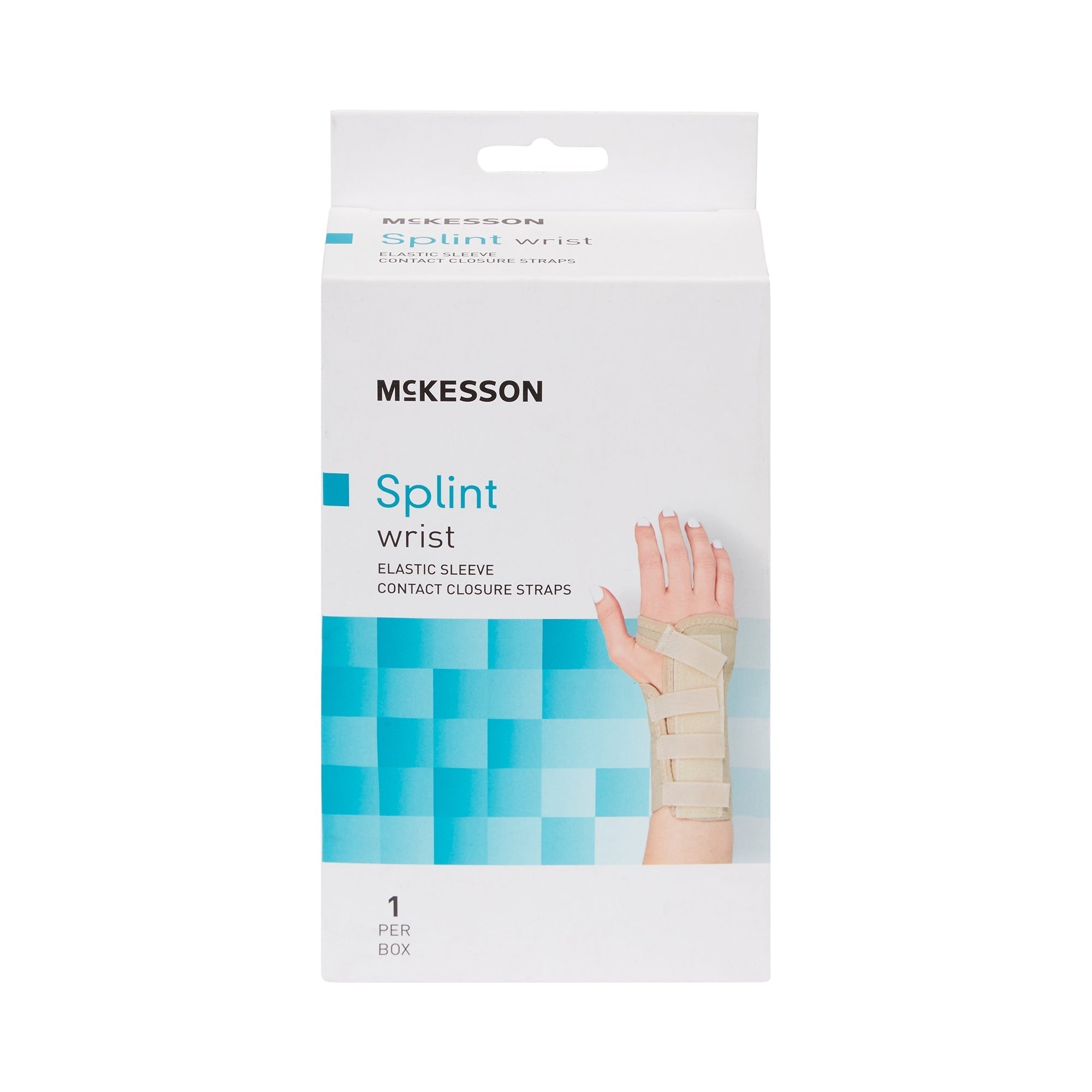 wrist brace mckesson low profile contoured wraparound aluminum cotton elastic left hand beige x large packaging type each