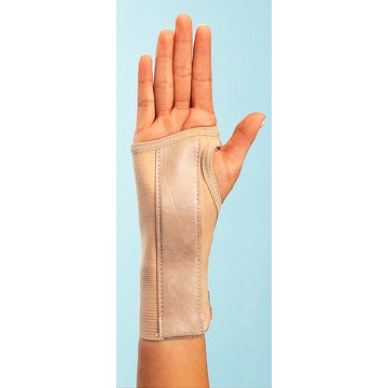 Wrist Brace ProCare Low Profile / Contoured / Wraparound Aluminum / Cotton / Elastic Right Hand Beige Medium