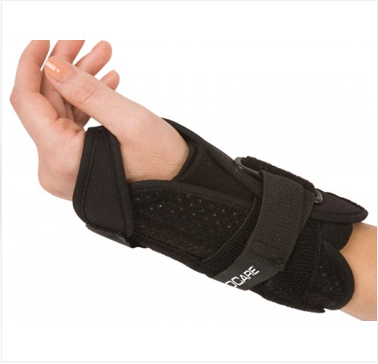 Wrist Brace ProCare Quick Fit Felt / Nylon Left Hand Black One Size Fits Most