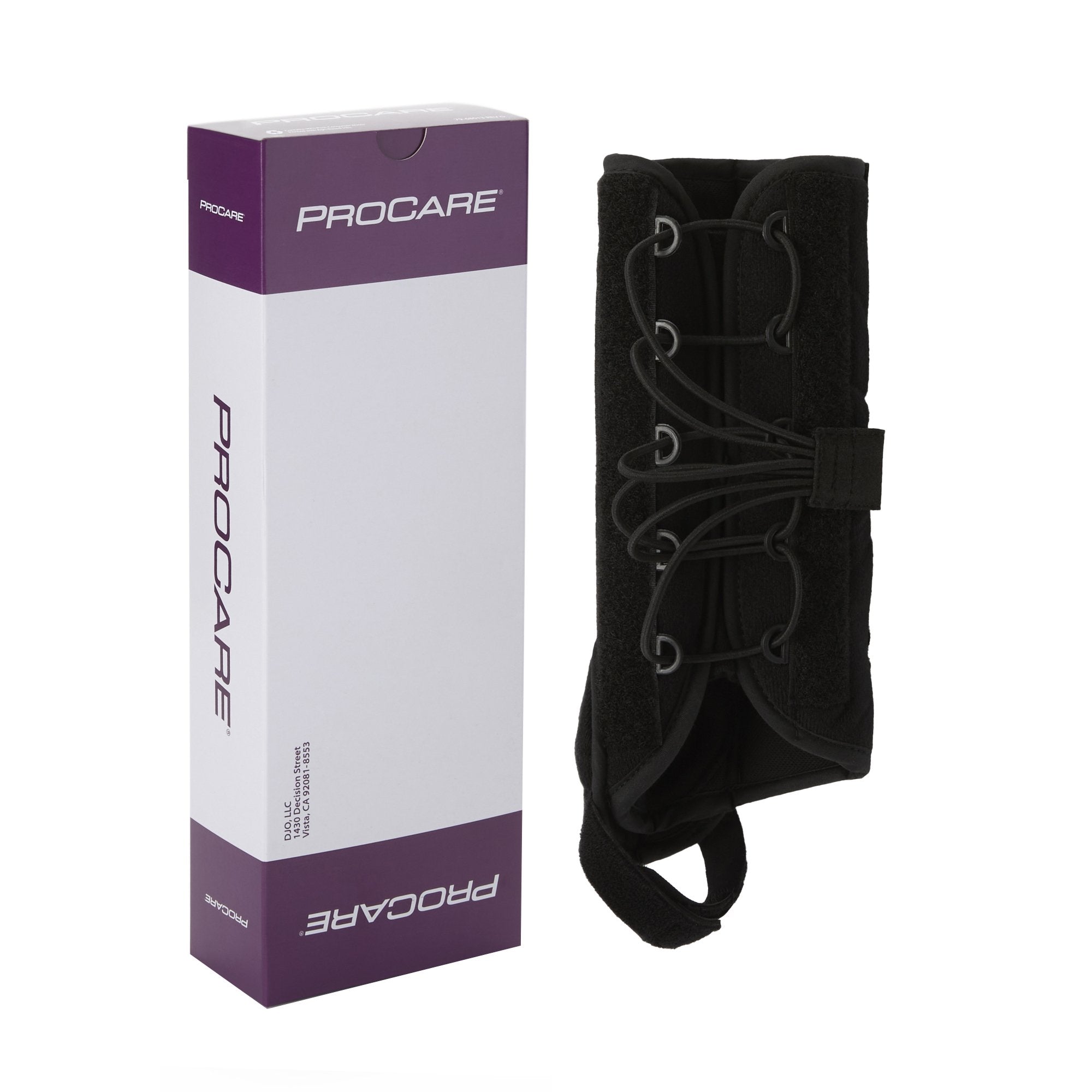 Wrist Brace with Thumb Spica ProCare Quick Fit W.T.O. Aluminum / Foam / Nylon Left Hand Black One Size Fits Most