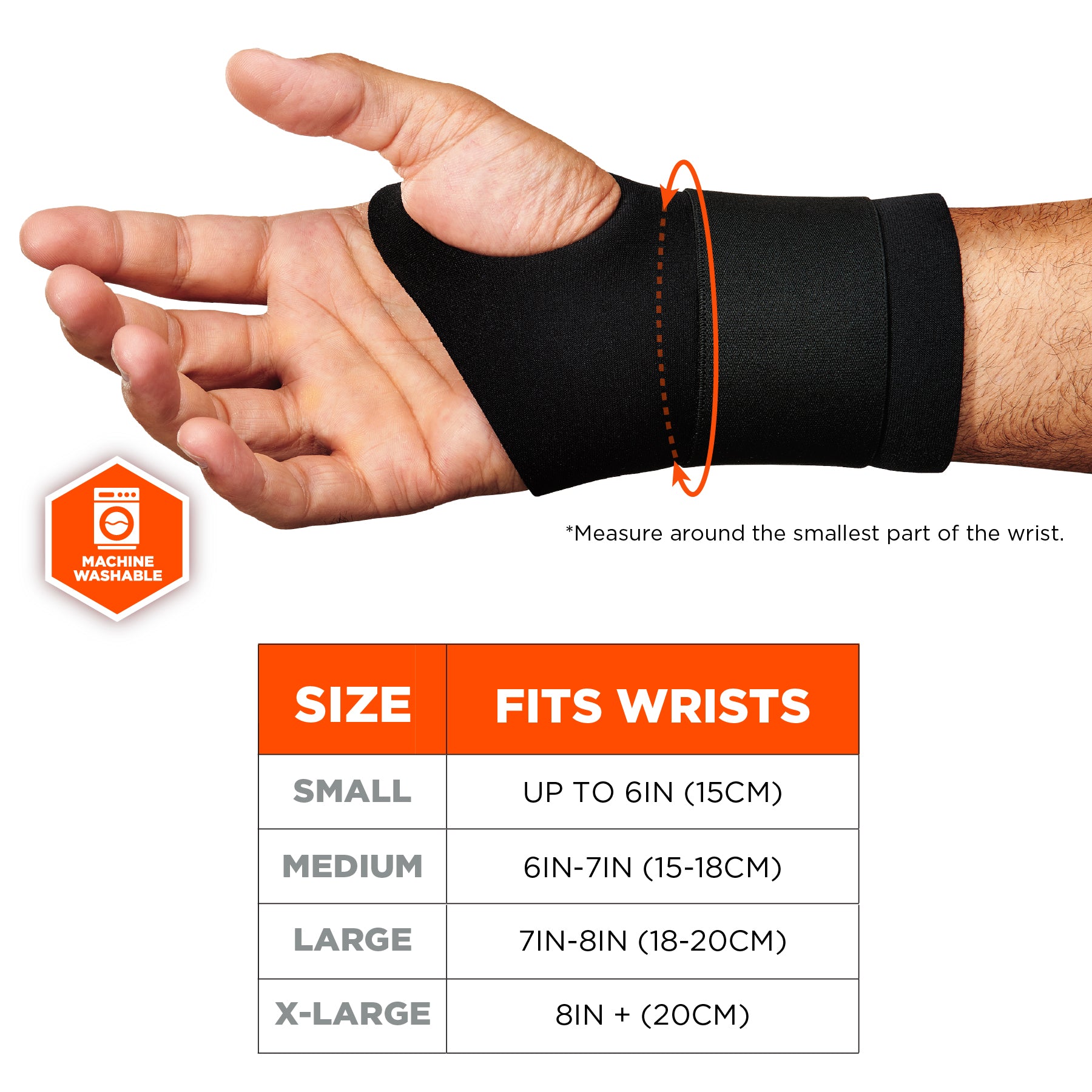 wrist support proflex 670 ambidextrous single strap neoprene left or right hand black large