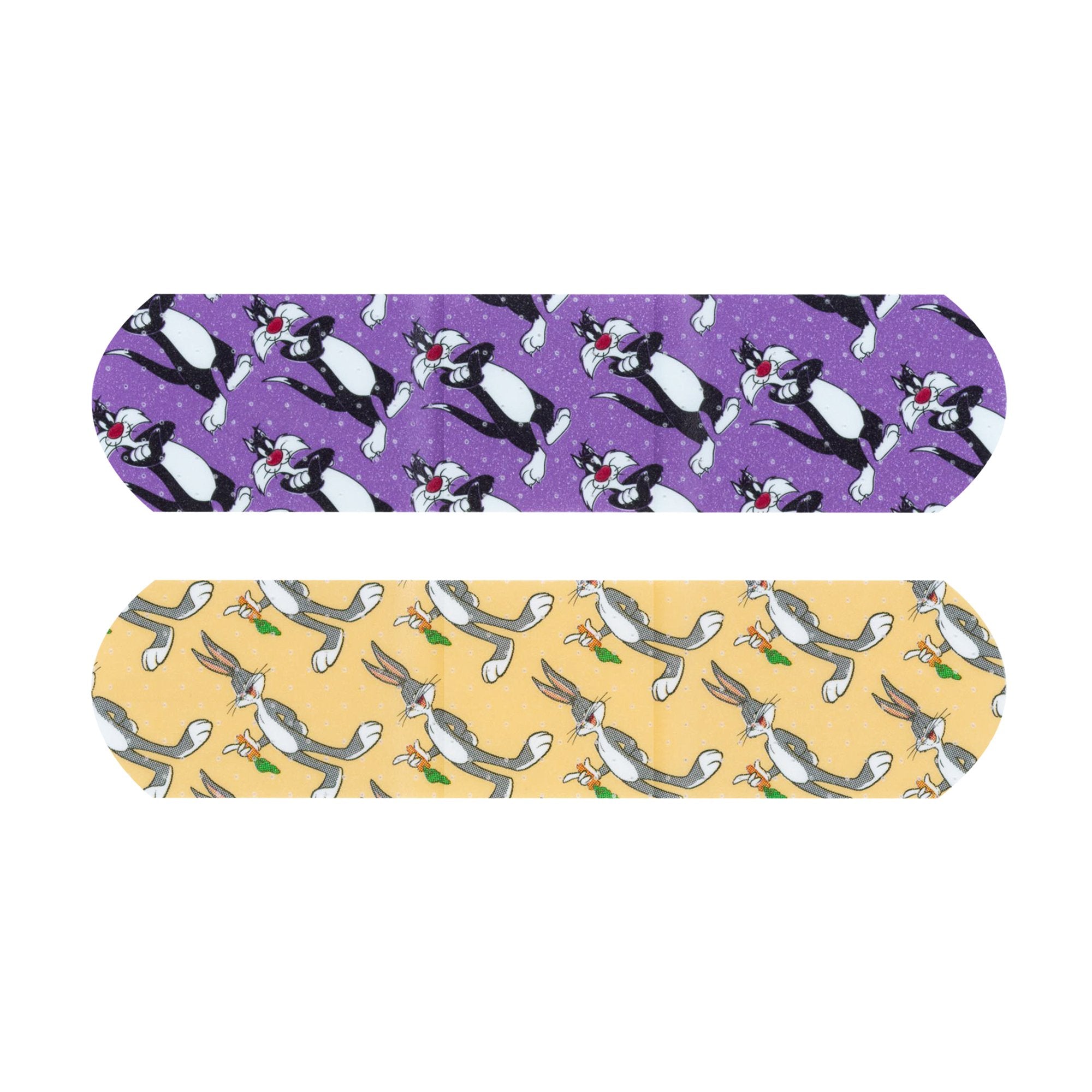 Adhesive Strip Looney Tunes Stat Strip 3/4 X 3 Inch Plastic Rectangle Kid Design (Bugs Bunny /Sylvester) Sterile